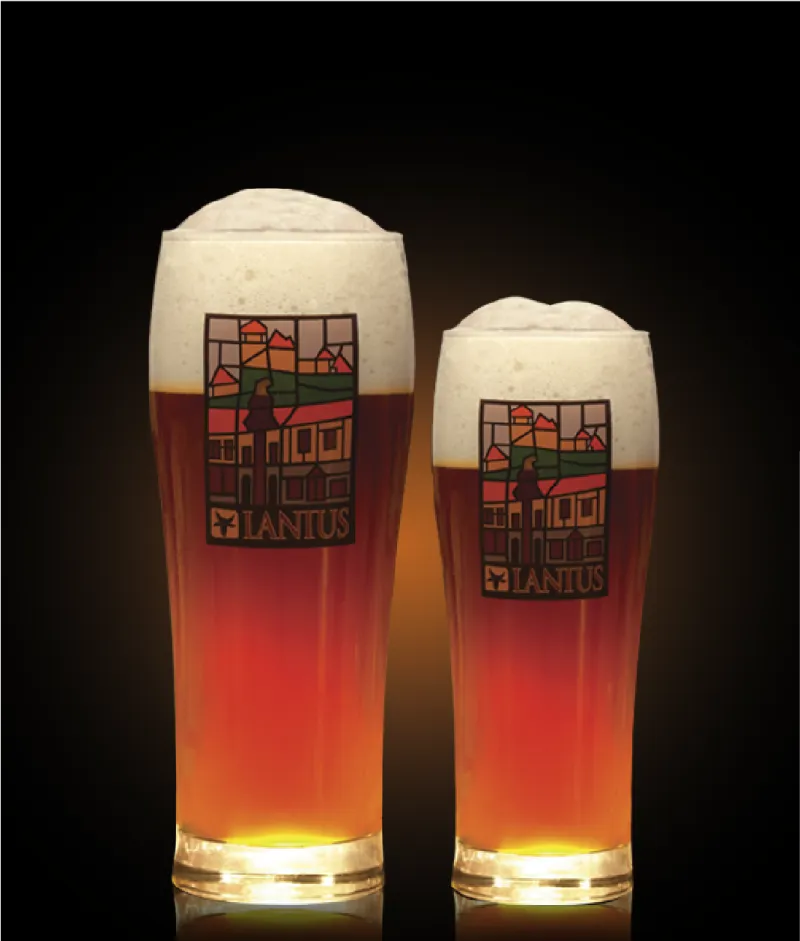 Pohár piva Amber Ale z pivovaru Lanius
