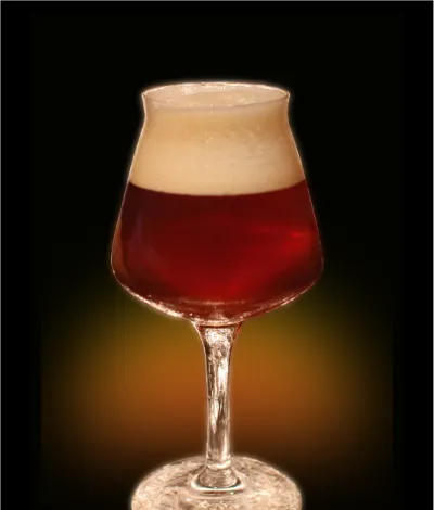 Pivo American Barley Wine 22° v pohári