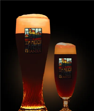 Pivo American Brown Ale 15° v pohári