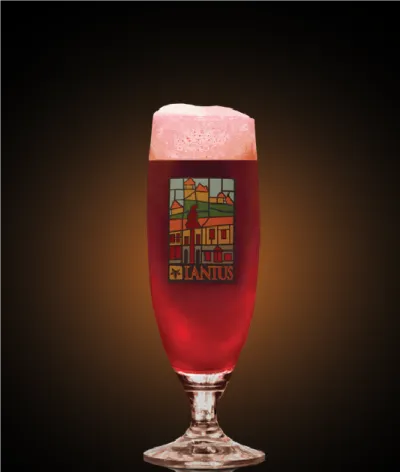 Pivo Belgian Cherry Triple Ale 27° v pohári