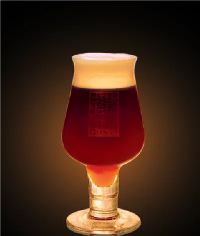 Pivo Belgian Abbey Dubbel 17° v pohári