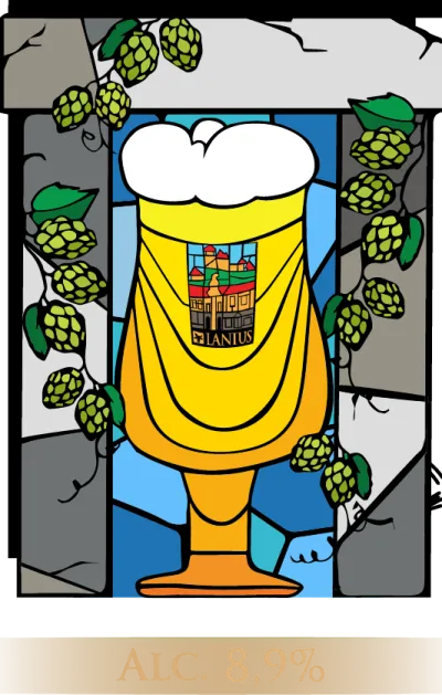 Belgian Hoppy Tripel 22° beer label