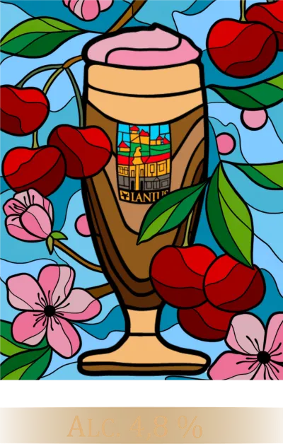 Etiketa piva Cherry Milk Stout 15°
