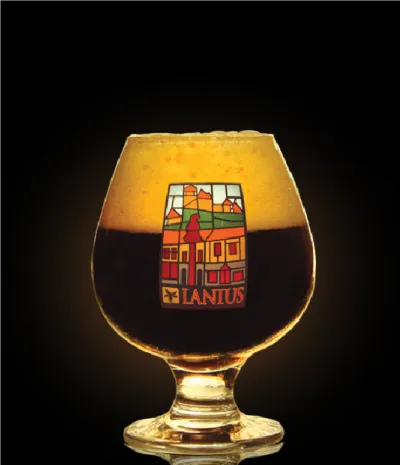 Pivo Lanius Eis 36° v pohári
