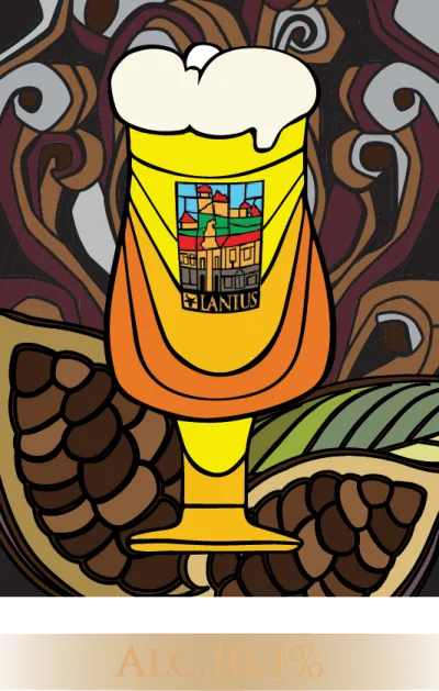 Etiketa piva Lanius Albus Stout 21°