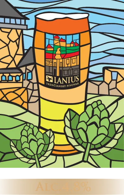 Etiketa piva Lanius Harvest Ale 11°