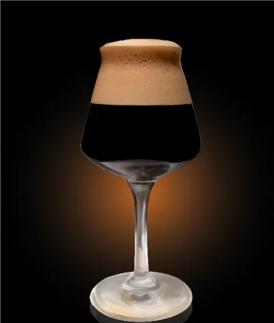 Pivo Peanut Milk Stout 17° v pohári