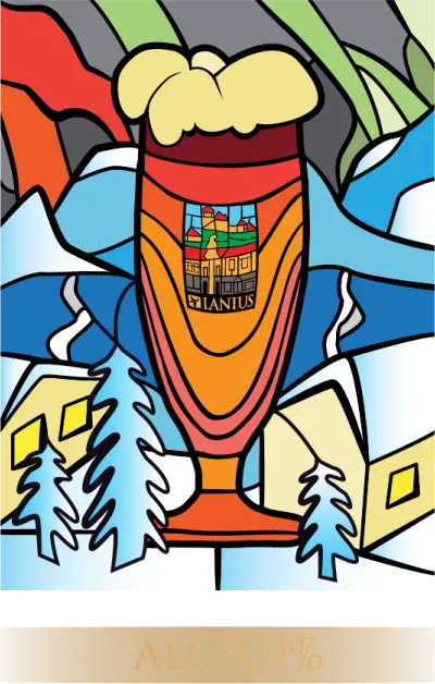 Winter Warmer 18° beer label