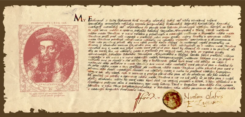 Listina Ferdinanda I. z roku 1546 o práve mesta Trenčín variť pšeničné pivo